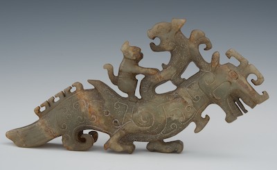 A Chinese Carved Hardstone of a