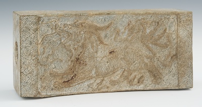 A Chinese Carved Hardstone Pillow