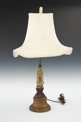 A Chinese Carved Hardstone Quan Yin