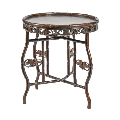 A Chinese carved hardwood