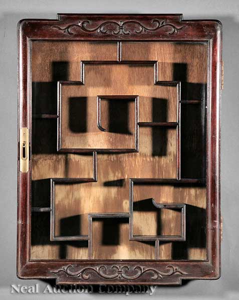 A Chinese Carved Hardwood Hanging