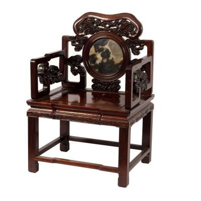 A Chinese carved hardwood
