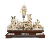 * A Chinese Carved Ivory Figur