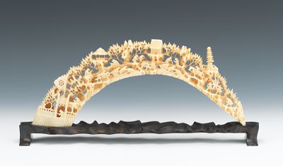 A Chinese Carved Ivory Bridge