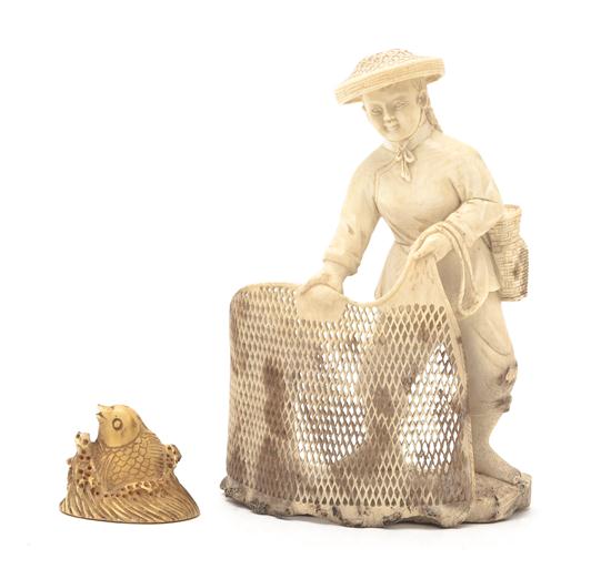 A Chinese Carved Ivory Figure
