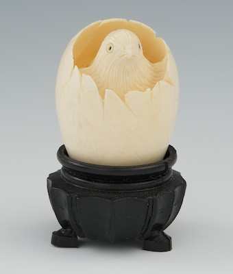 A Chinese Carved Ivory Hatched