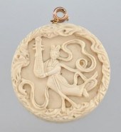 A Chinese Carved Ivory Pendant