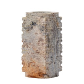 A CHINESE CARVED JADE CONG<br>