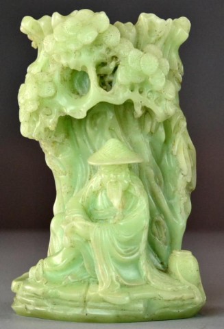 A Chinese Carved Jade Or