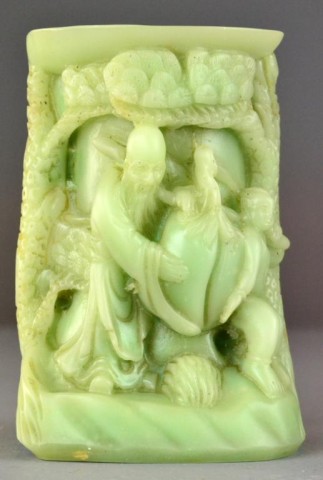 A Chinese Carved Jade Or