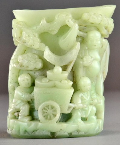 A Chinese Carved Jade Or