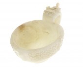 A CHINESE CARVED NEPHRITE CUPA