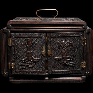 A Chinese Carved Rosewood Chest