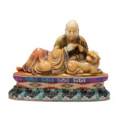 A CHINESE CARVED SHOUSHAN STON