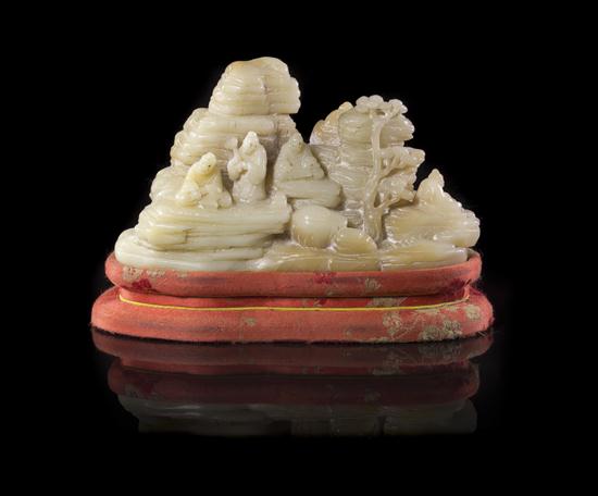 A Chinese Carved Soapstone