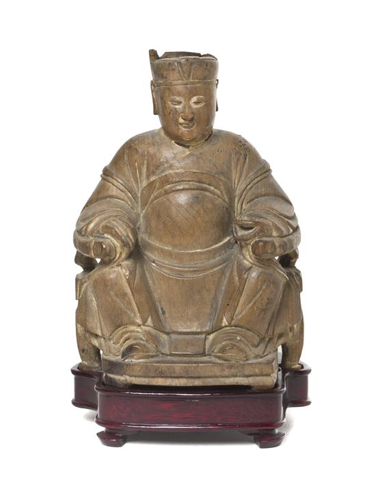 * A Chinese Carved Wood Model of