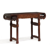 A CHINESE CARVED WOOD ALTAR TA