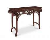 A CHINESE CARVED WOOD ALTAR TA