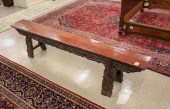 A CHINESE CARVED WOOD BENCHA C