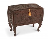 A CHINESE CARVED WOOD CHESTA C