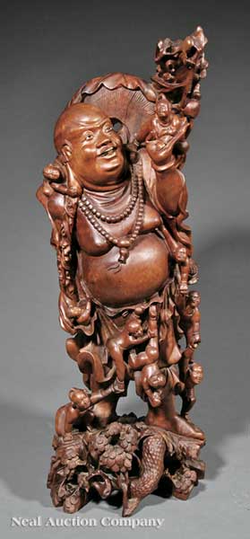 A Chinese Carved Wood Figure of