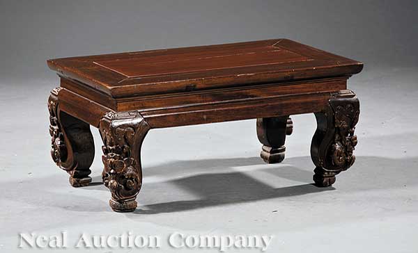 A Chinese Carved Wood Rectangular