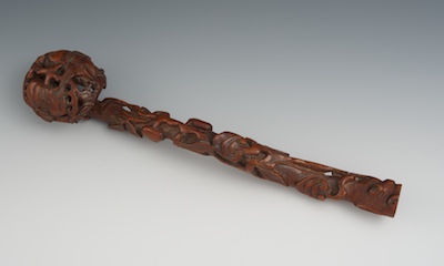 A Chinese Carved Wood Ruyi