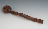A Chinese Carved Wood Ruyi Sce