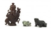 A Chinese Caved Hardstone Lidd
