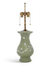 A CHINESE CELADON AND WHITE GL