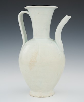 A Chinese Celadon Glaze Ewer In the