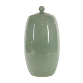 A CHINESE CELADON GLAZED DRUM-