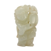 A CHINESE CELADON JADE 'BOY' C