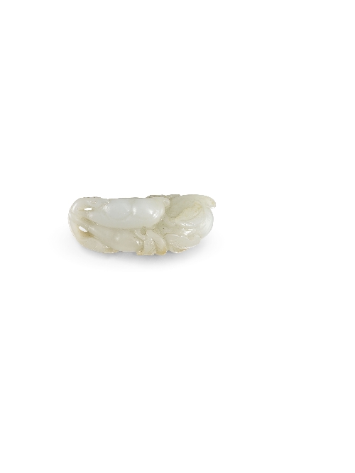 A Chinese celadon jade carving of a