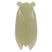 A CHINESE CELADON JADE CICADA