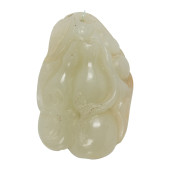 A CHINESE CELADON JADE 'GOURD'