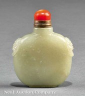 A Chinese Celadon Jade Snuff B