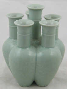 A Chinese ceramic six stem