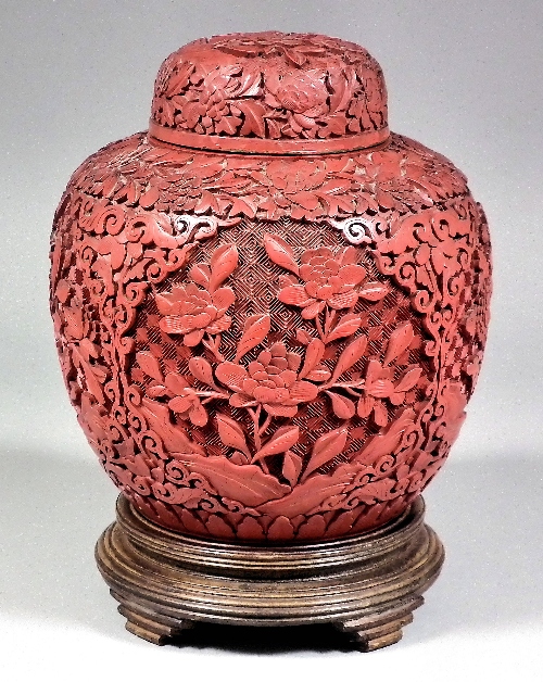 A Chinese cinnabar lacquer