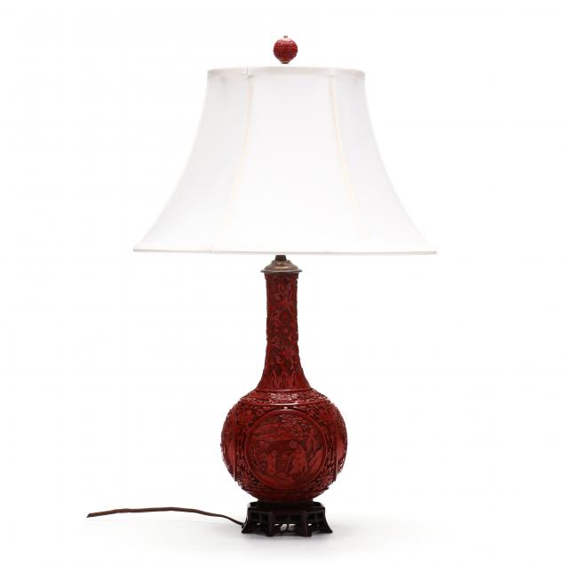 A CHINESE CINNABAR LACQUER VASE