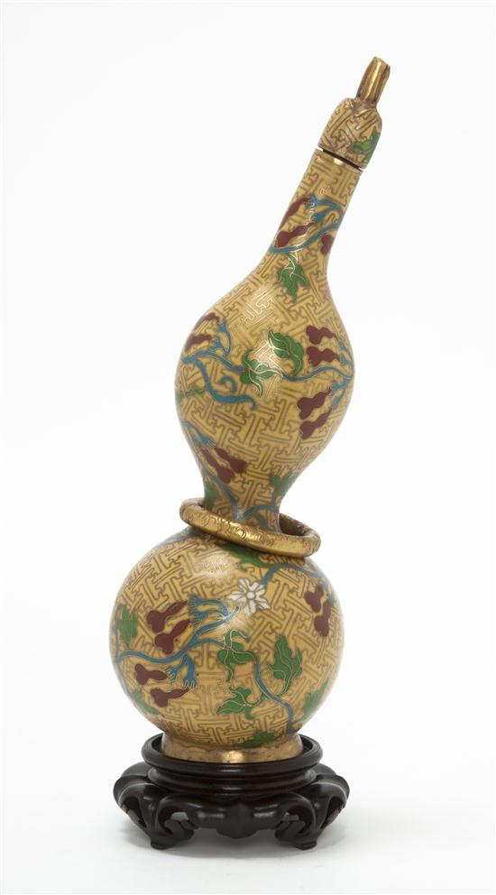 A Chinese Cloisonne Bottle of