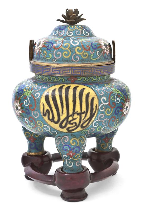 A Chinese Cloisonne Censer with