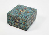 A CHINESE CLOISONNE ENAMEL THR