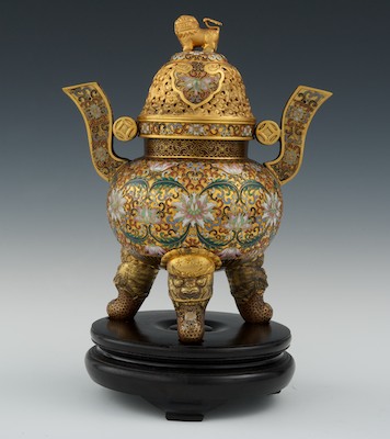 A Chinese Cloisonne Enameled Censer