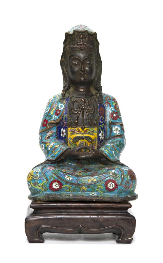 A Chinese Cloisonne Figure of