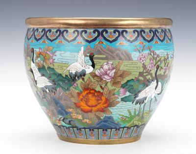 A Chinese Cloisonne Jardiniere A