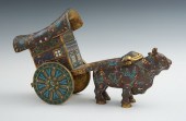 A Chinese Cloisonne Ox Cart Co