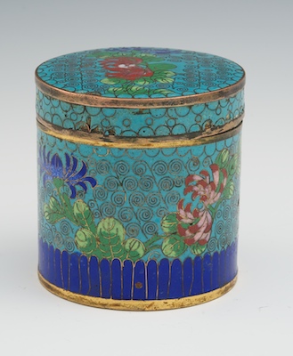 A Chinese Cloisonne Tea Caddy ca.