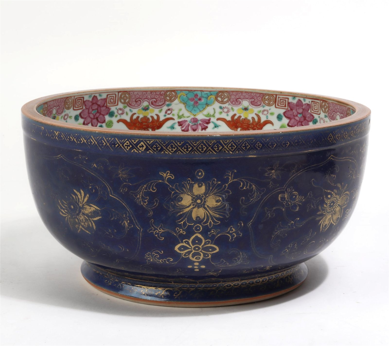 A CHINESE COBALT AND GILT