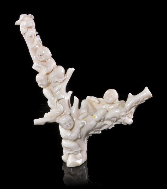 * A Chinese Coral Carving of Boys